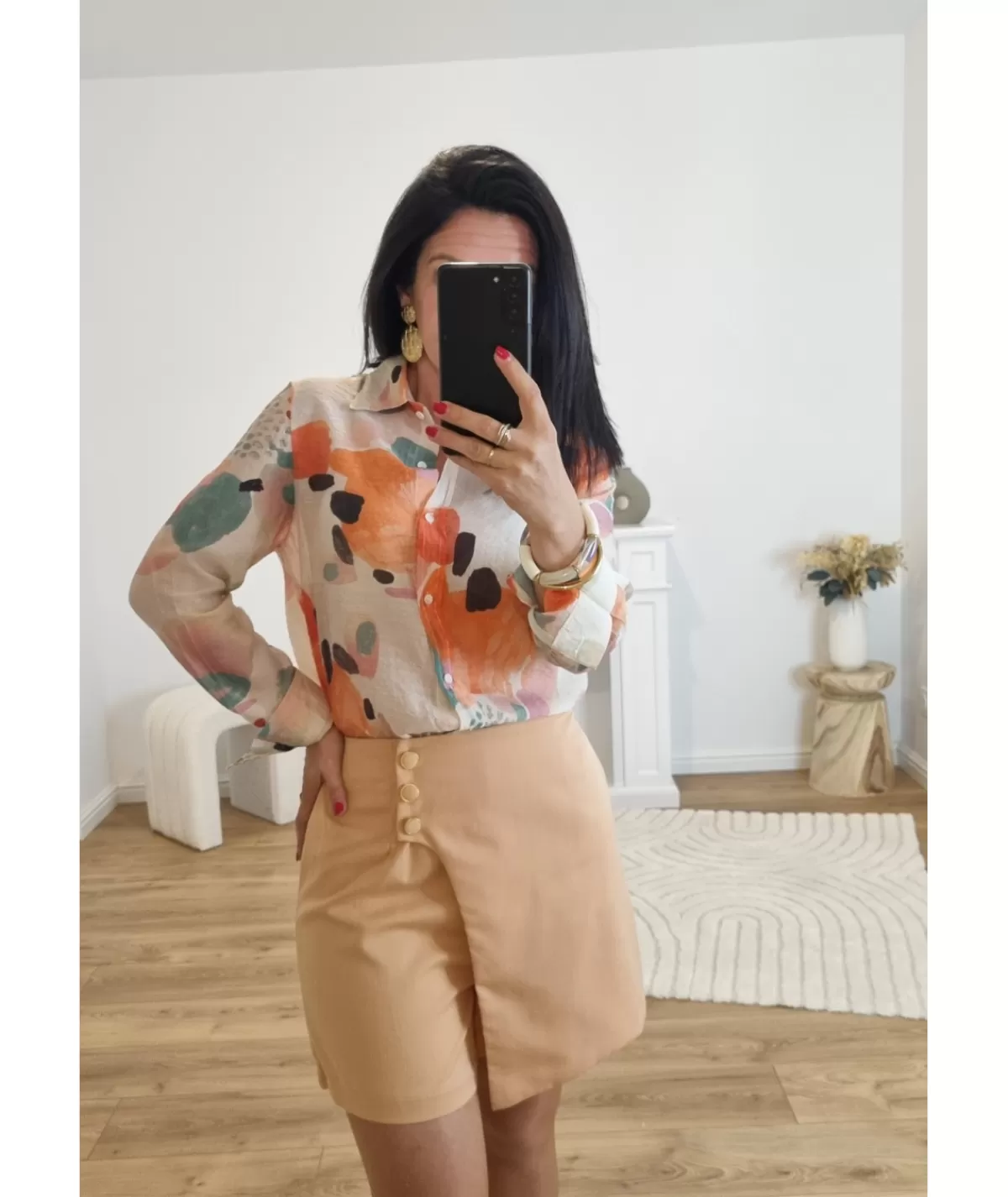 La boutique de Lilie Jupes / Shorts>JUPE SHORT VIVIANE Saumon