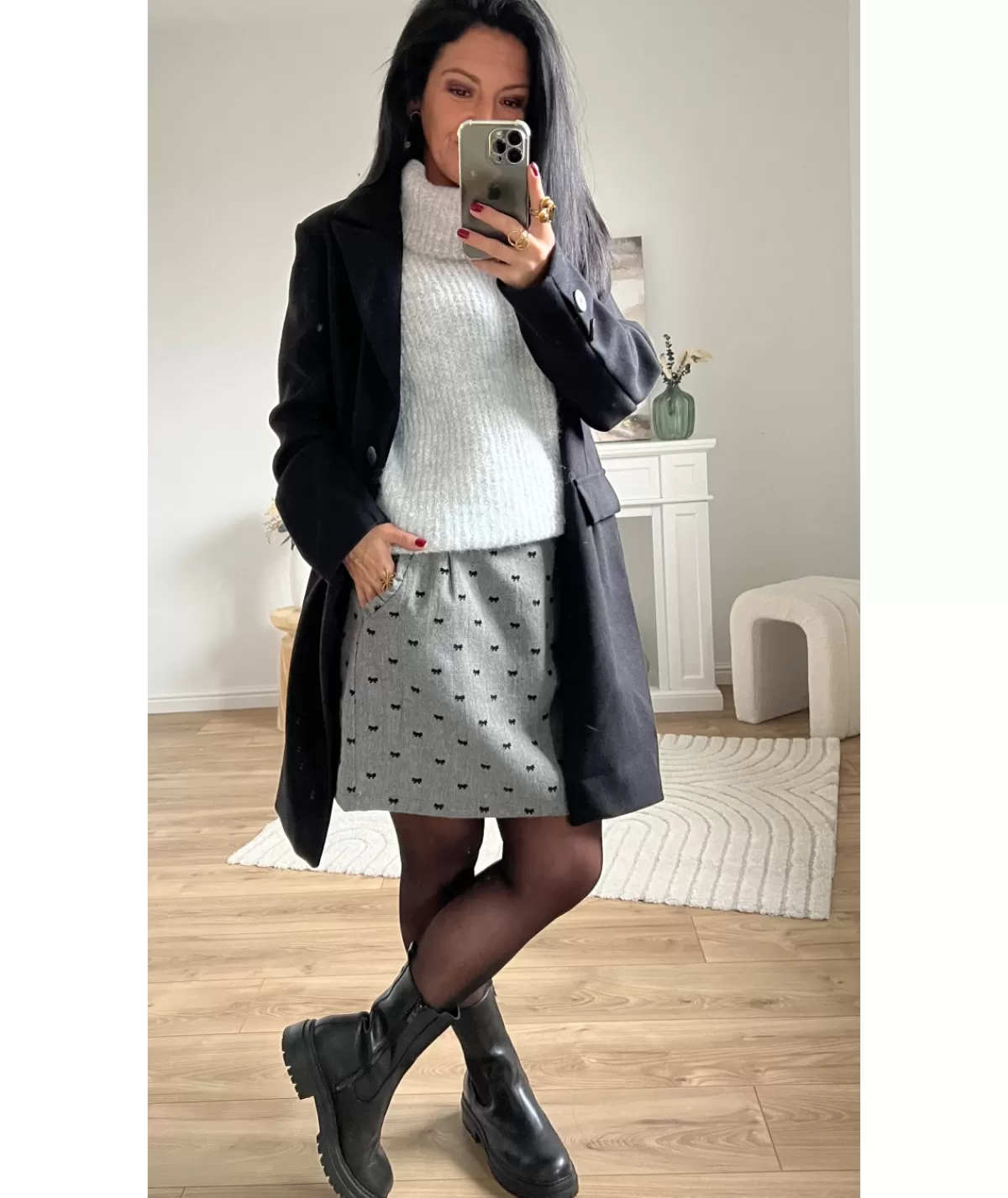 La boutique de Lilie Jupes / Shorts>JUPE VIRGINIE Gris