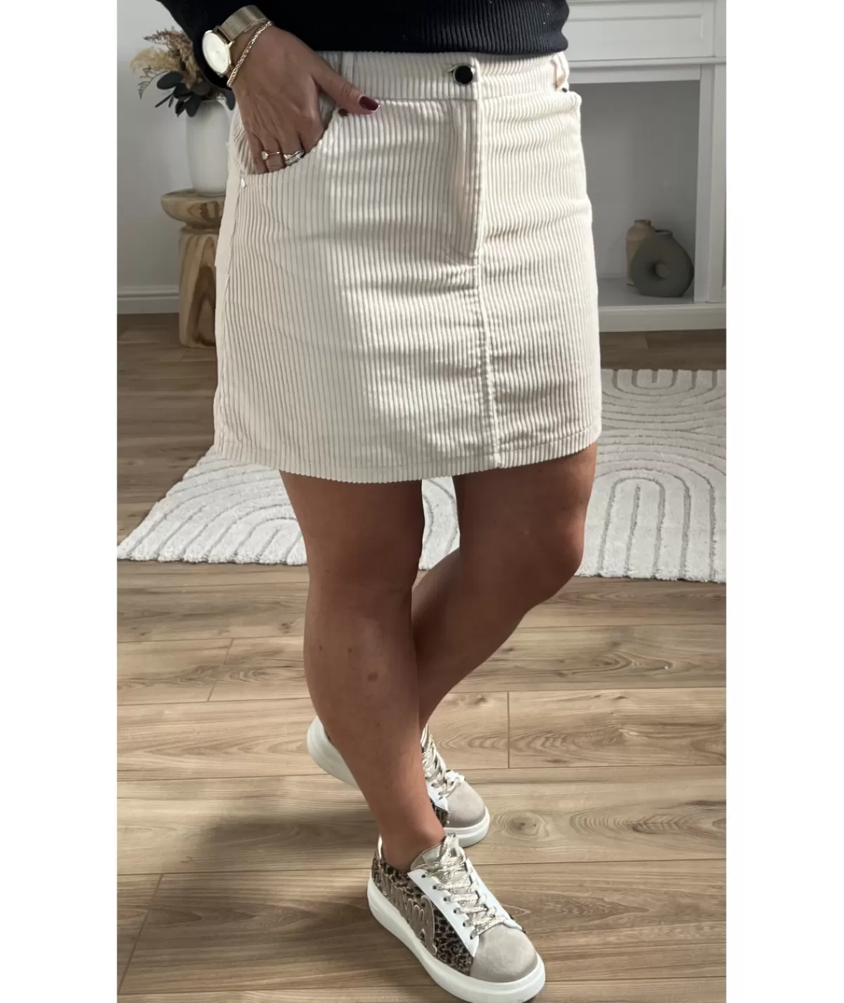 La boutique de Lilie Jupes / Shorts>JUPE YANNICK DOUBLURE SHORT Beige