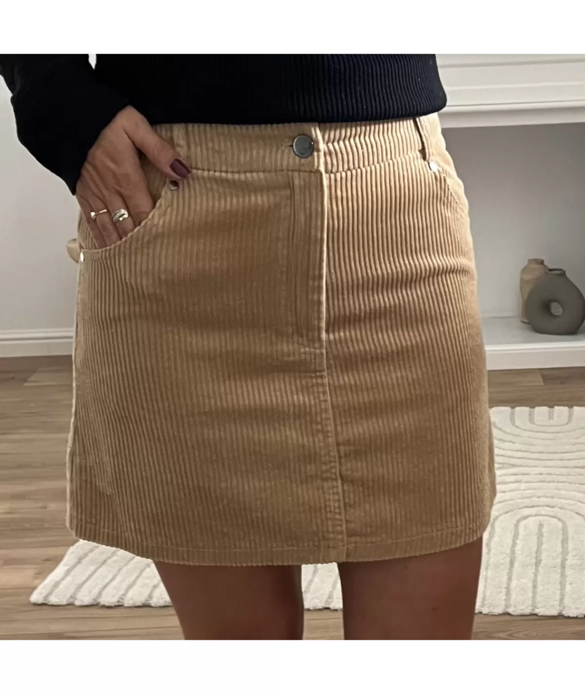 La boutique de Lilie Jupes / Shorts>JUPE YANNICK DOUBLURE SHORT Taupe