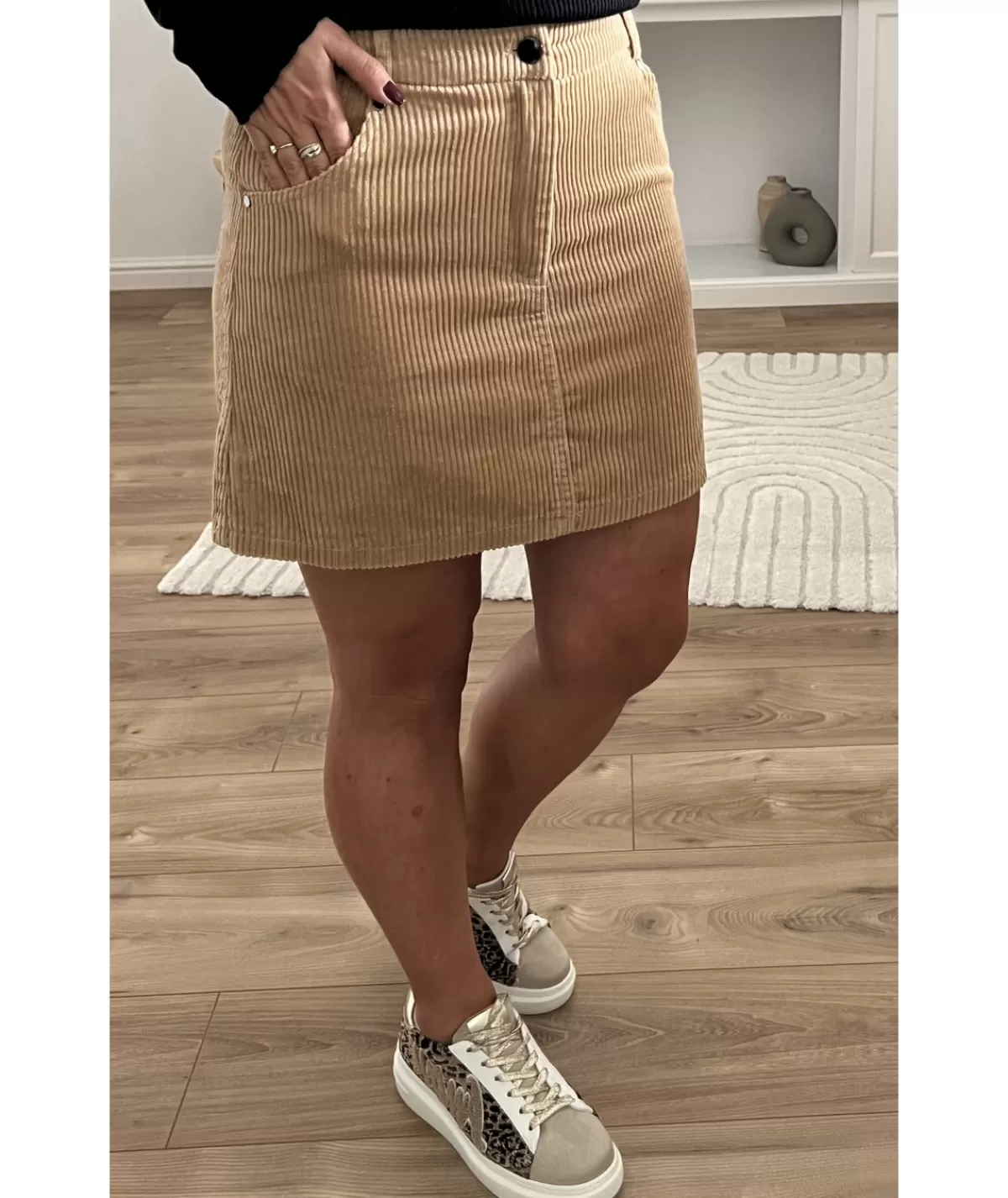 La boutique de Lilie Jupes / Shorts>JUPE YANNICK DOUBLURE SHORT Taupe