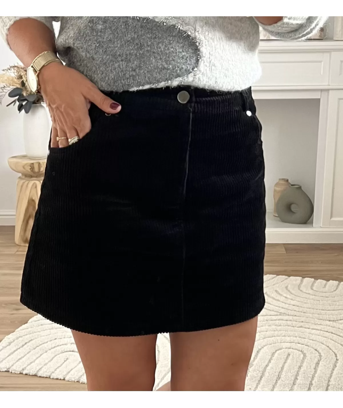 La boutique de Lilie Jupes / Shorts>JUPE YANNICK II DOUBLURE SHORT Noir