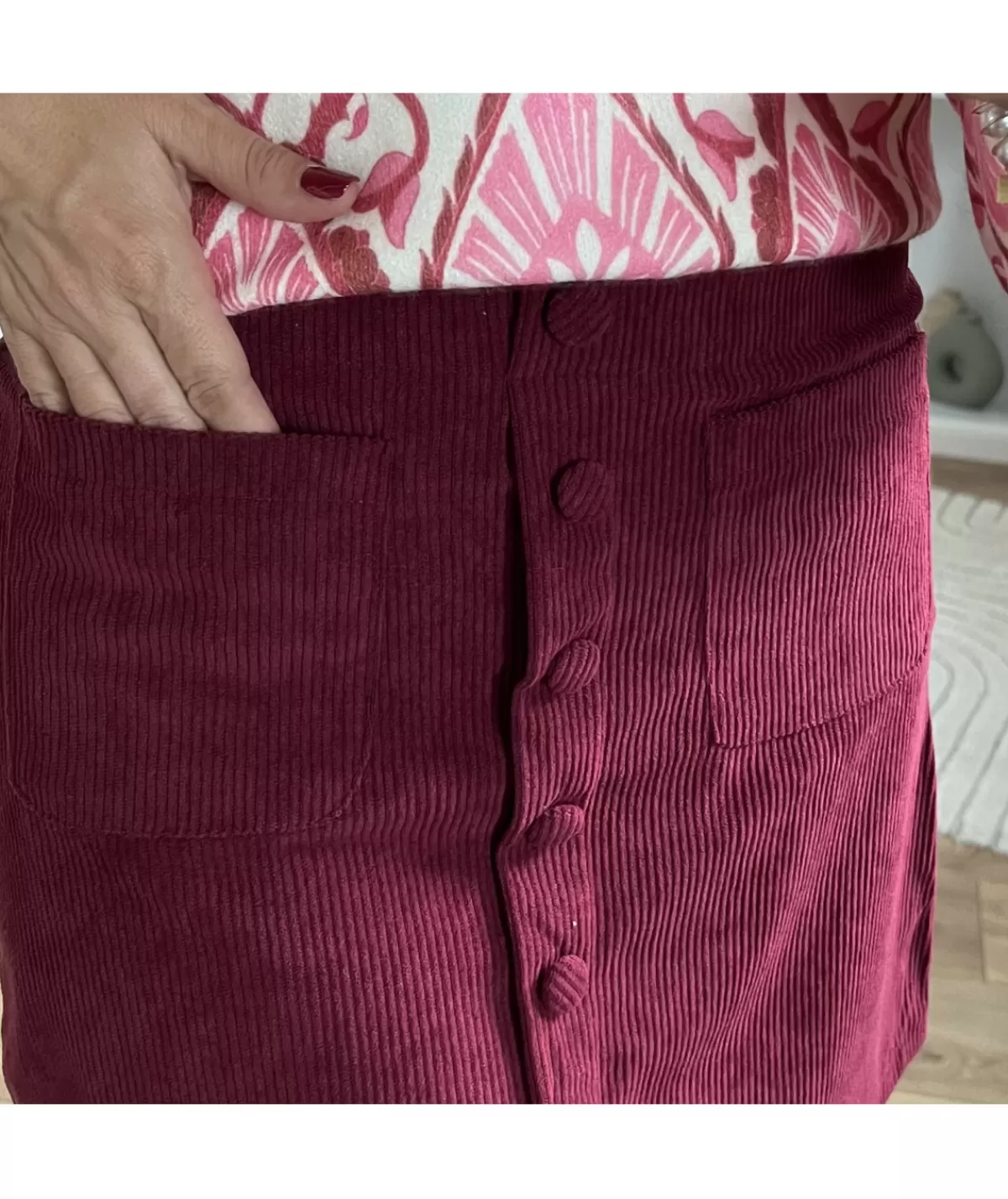La boutique de Lilie Jupes / Shorts>JUPE YLEANA Bordeaux