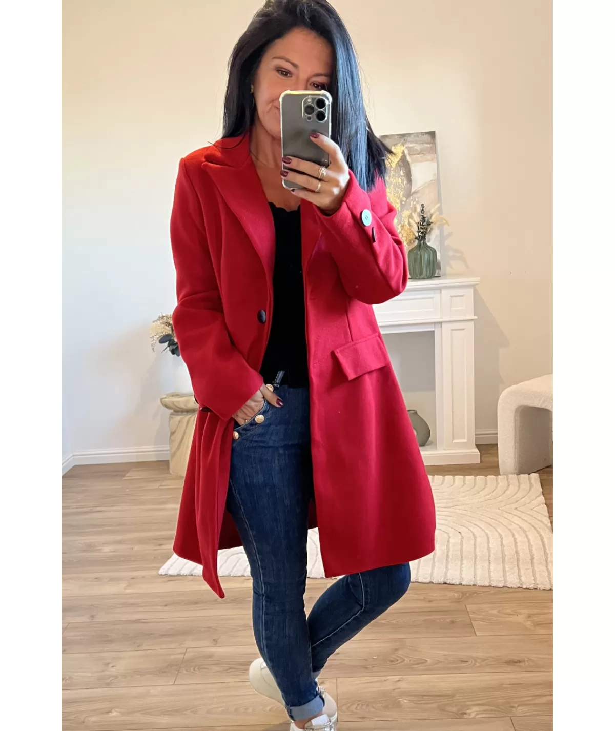 La boutique de Lilie Manteaux>MANTEAU CHARLOTTE Rouge