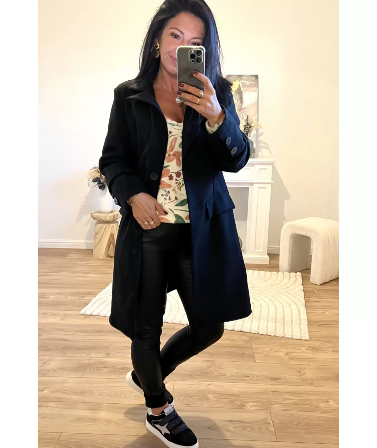 La boutique de Lilie Manteaux>MANTEAU CHARLOTTE Noir
