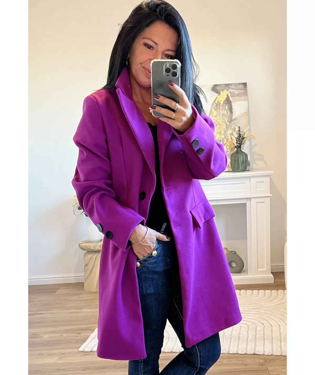 La boutique de Lilie Manteaux>MANTEAU CHARLOTTE Violet