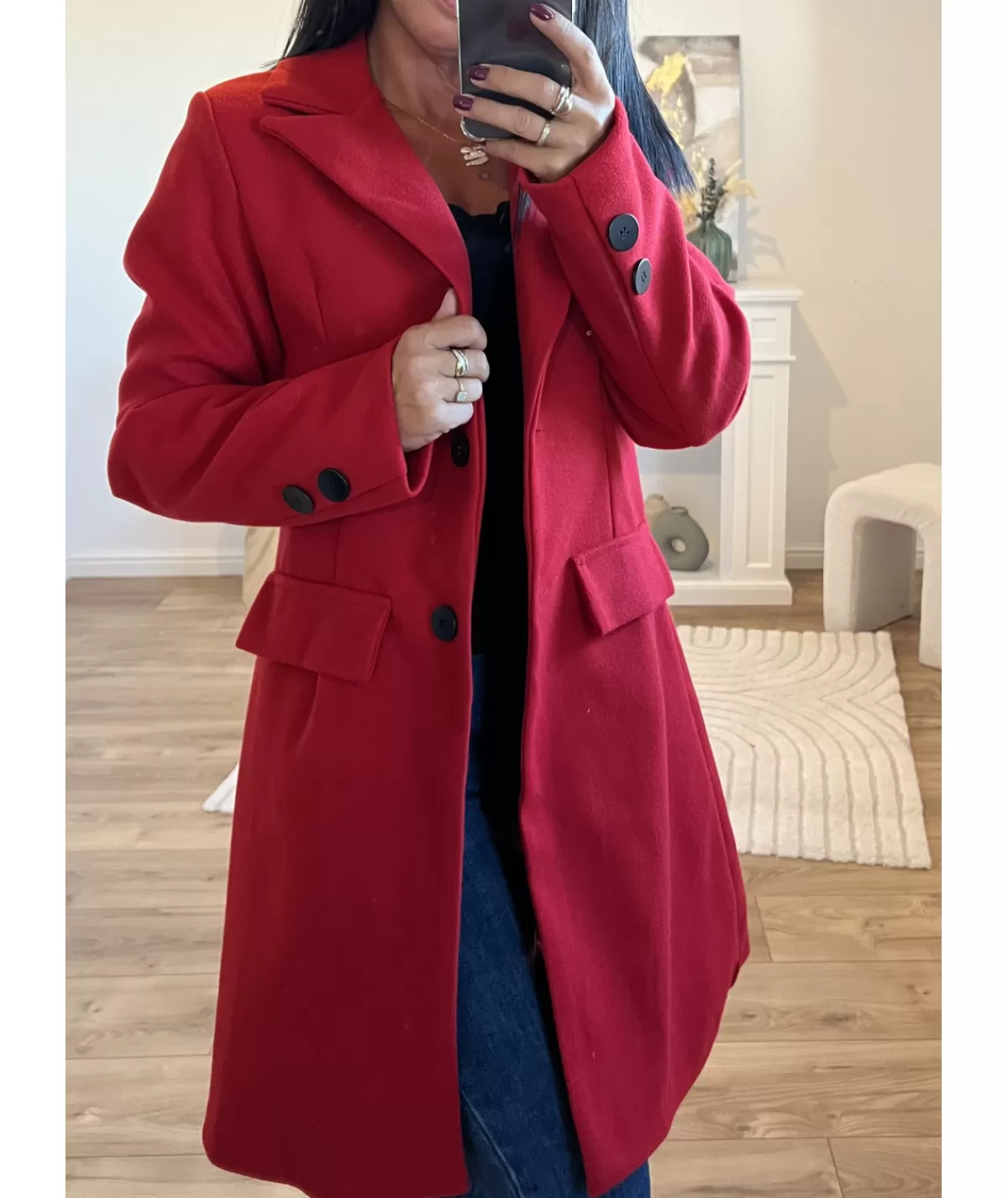 La boutique de Lilie Manteaux>MANTEAU CHARLOTTE Rouge