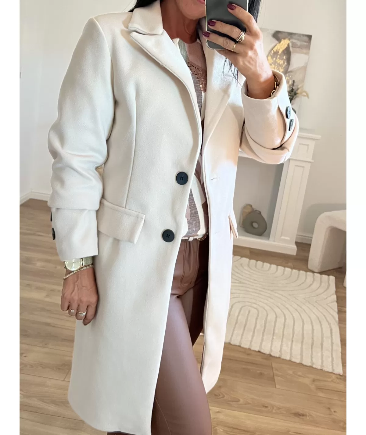 La boutique de Lilie Manteaux>MANTEAU CHARLOTTE Beige