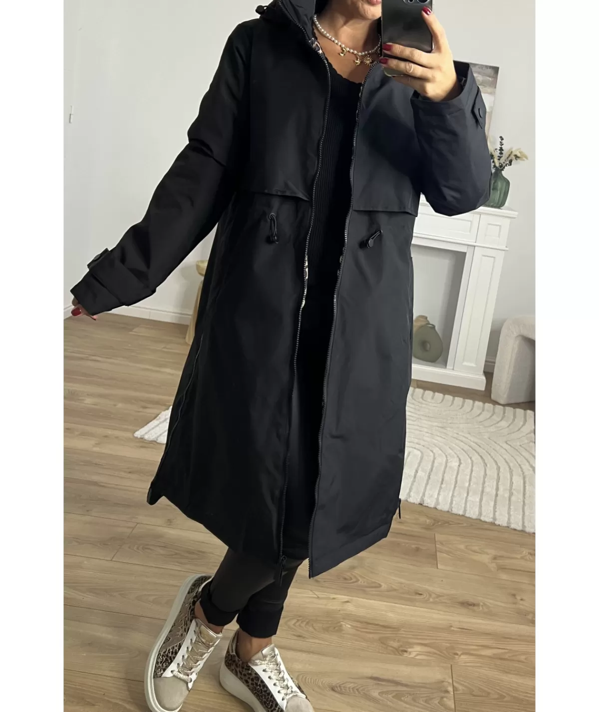 La boutique de Lilie Manteaux>MANTEAU DELPHINE LONG Noir