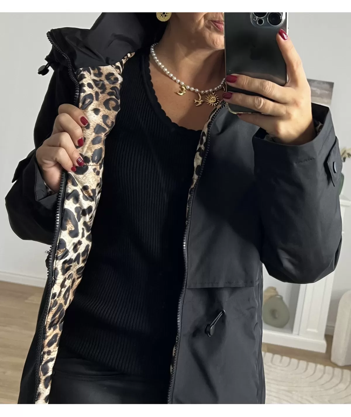 La boutique de Lilie Manteaux>MANTEAU DELPHINE LONG Noir