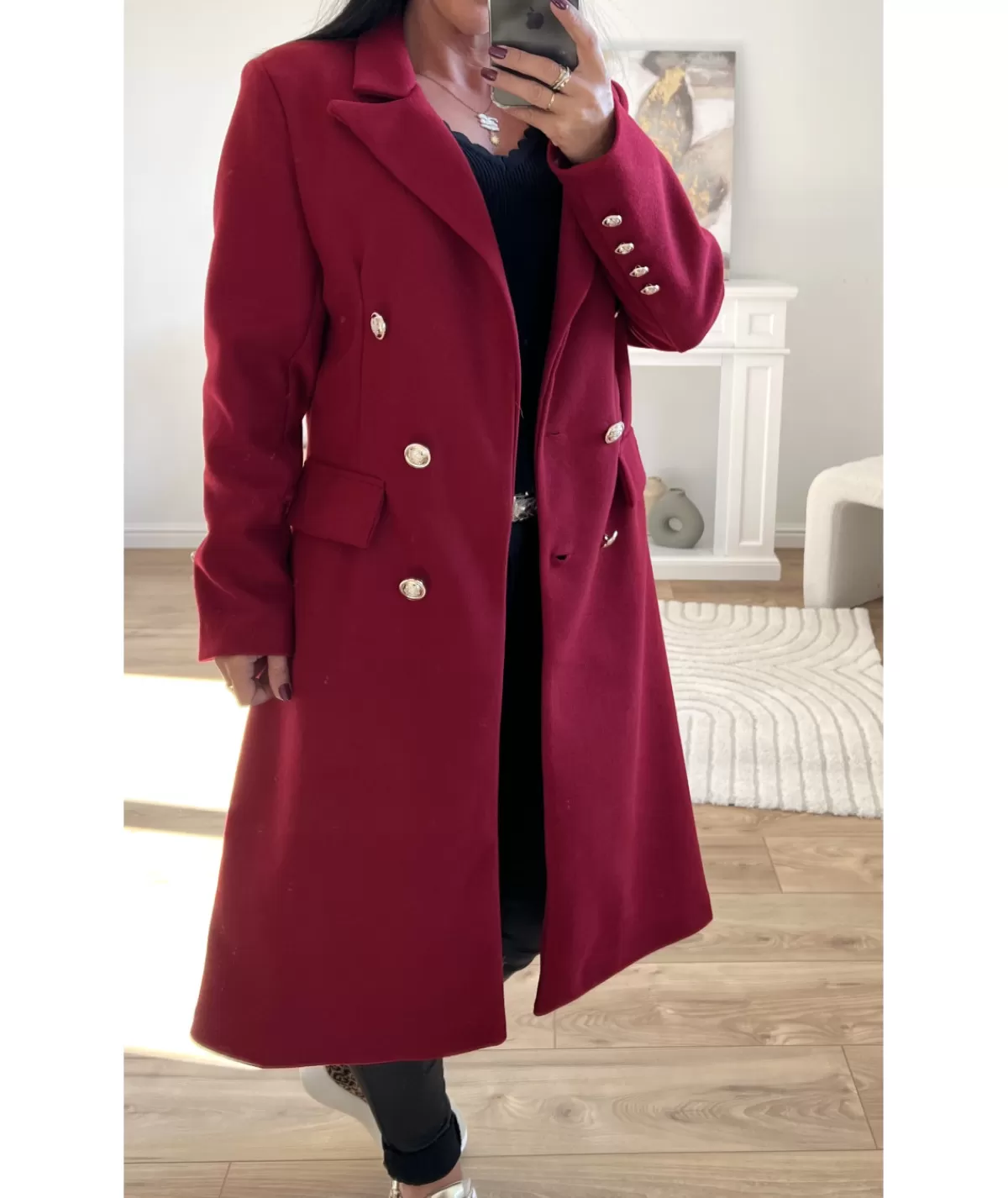 La boutique de Lilie Manteaux>MANTEAU JESSICA Rouge