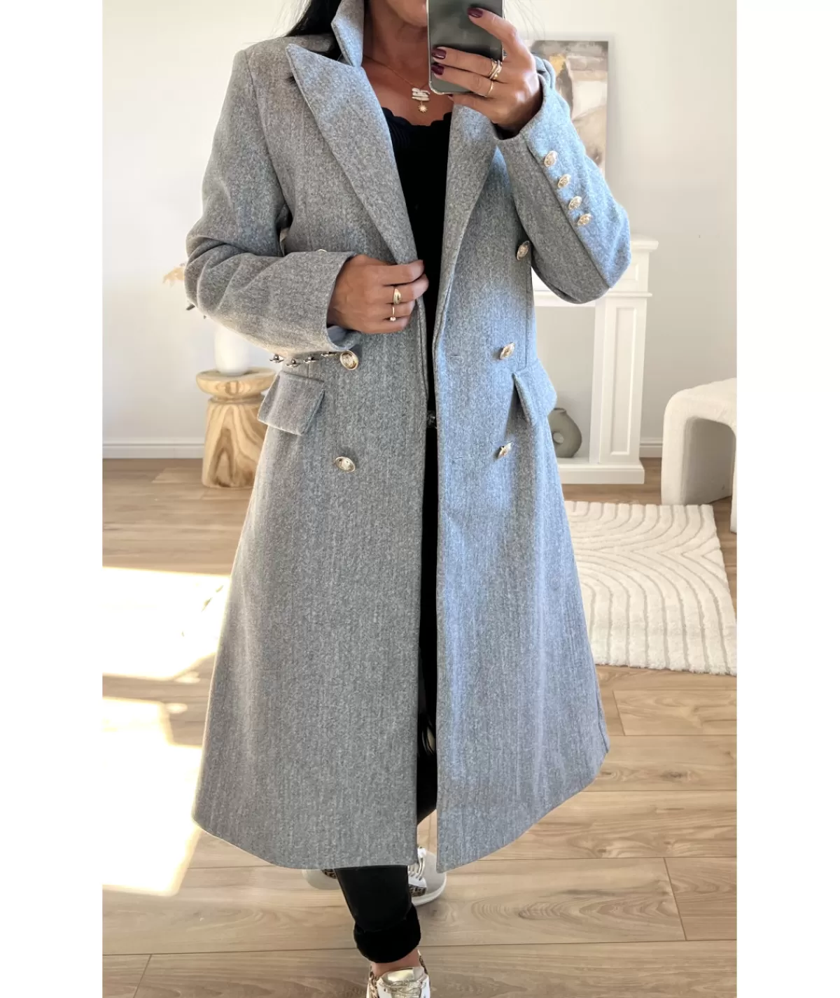 La boutique de Lilie Manteaux>MANTEAU JESSICA Gris