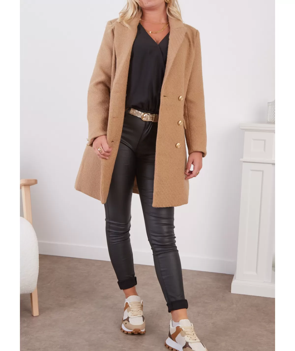 La boutique de Lilie Manteaux>MANTEAU LUCIE Camel