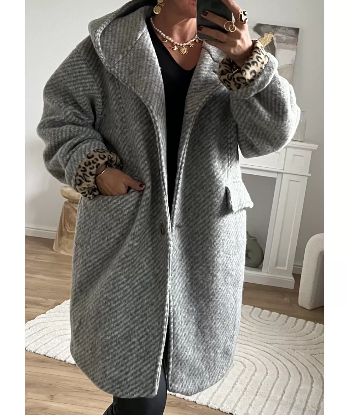 La boutique de Lilie Manteaux>MANTEAU MIRABELLE Gris