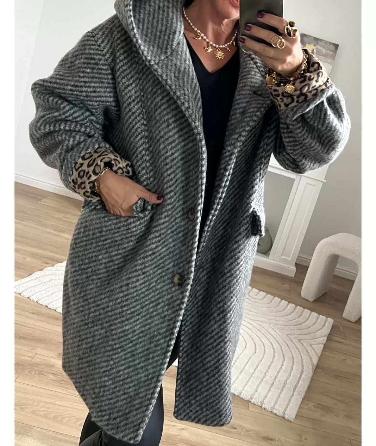 La boutique de Lilie Manteaux>MANTEAU MIRABELLE Grisfonce