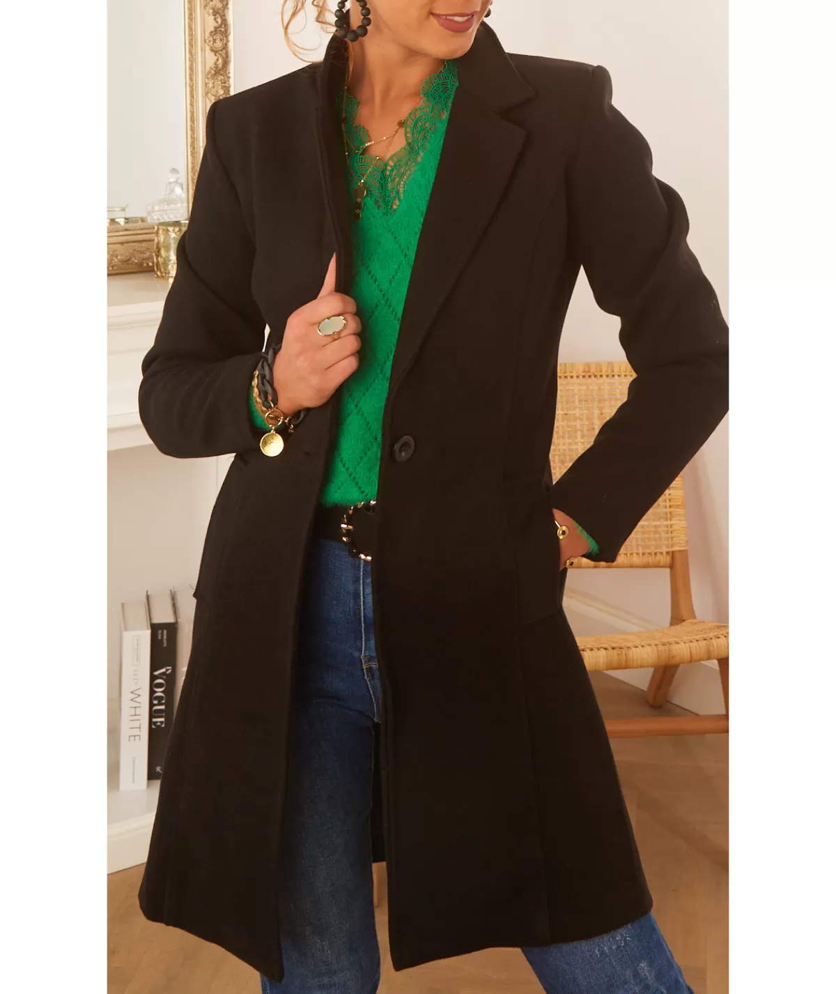 La boutique de Lilie Manteaux>MANTEAU PETRA Noir