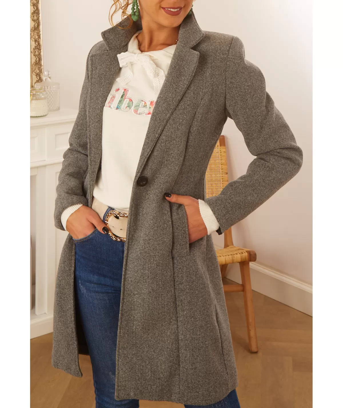 La boutique de Lilie Manteaux>MANTEAU PETRA Gris