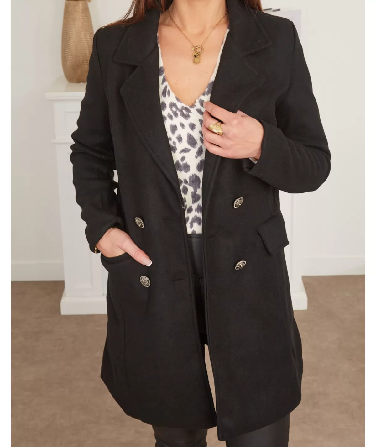 La boutique de Lilie Manteaux>MANTEAU VALERIANE Noir