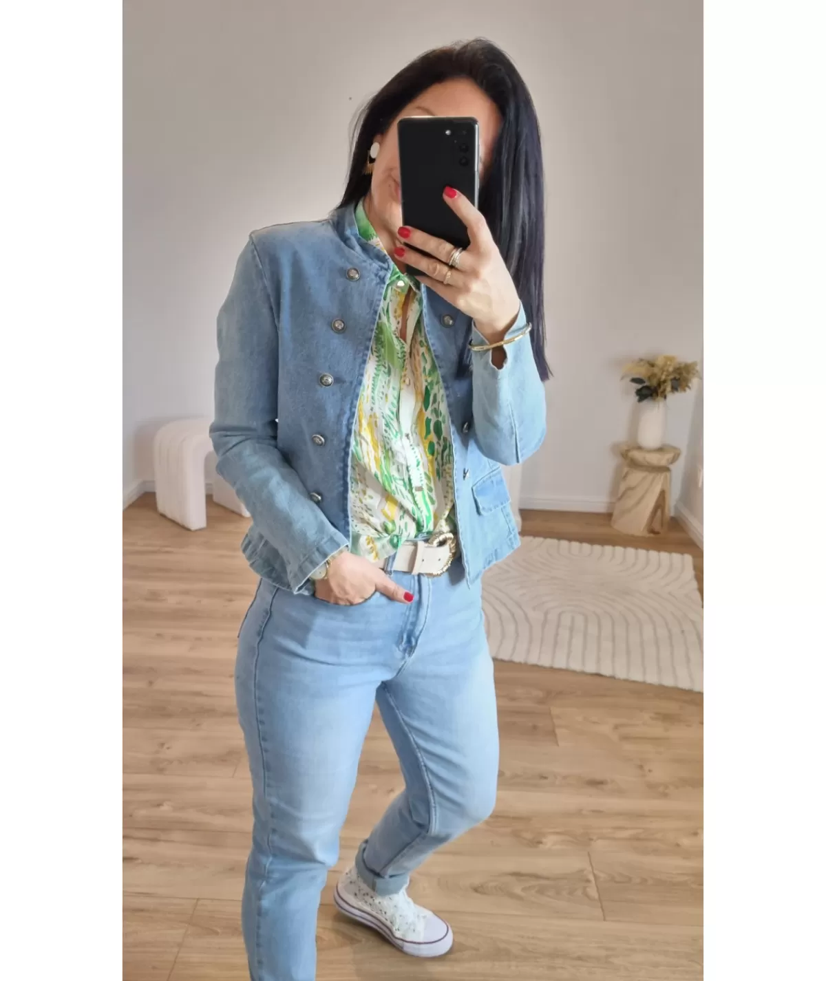 La boutique de Lilie Vestes>OFFICIER EN SIRINA Jeans