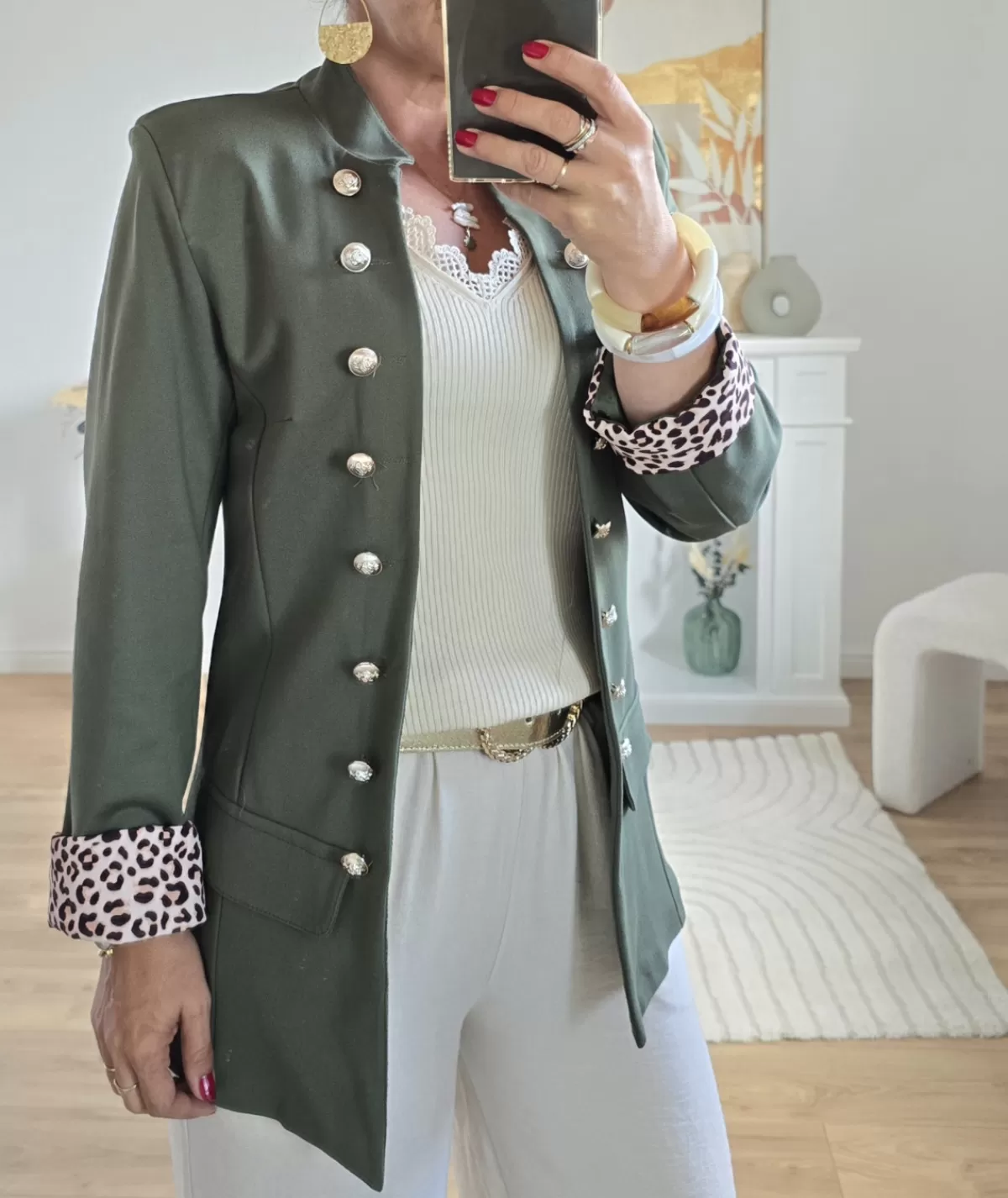 La boutique de Lilie Vestes>OFFICIER FANNY Kaki