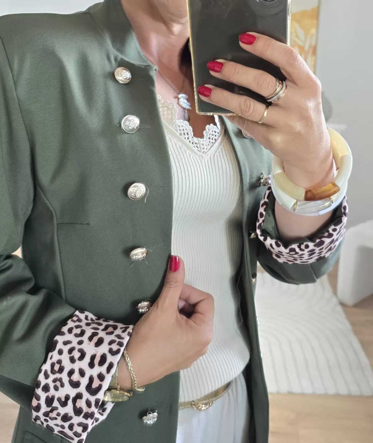 La boutique de Lilie Vestes>OFFICIER FANNY Kaki