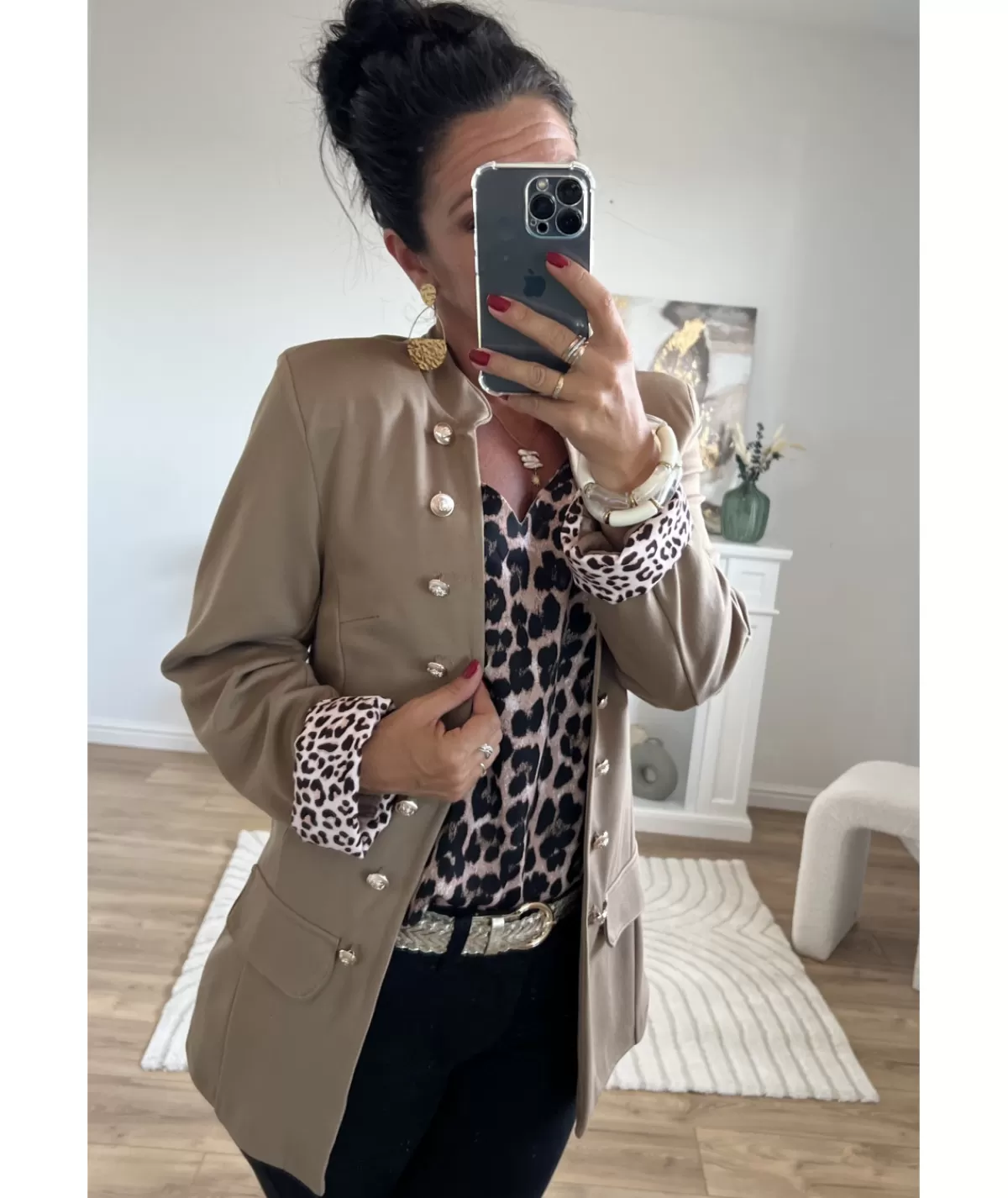 La boutique de Lilie Vestes>OFFICIER FANNY II Taupe
