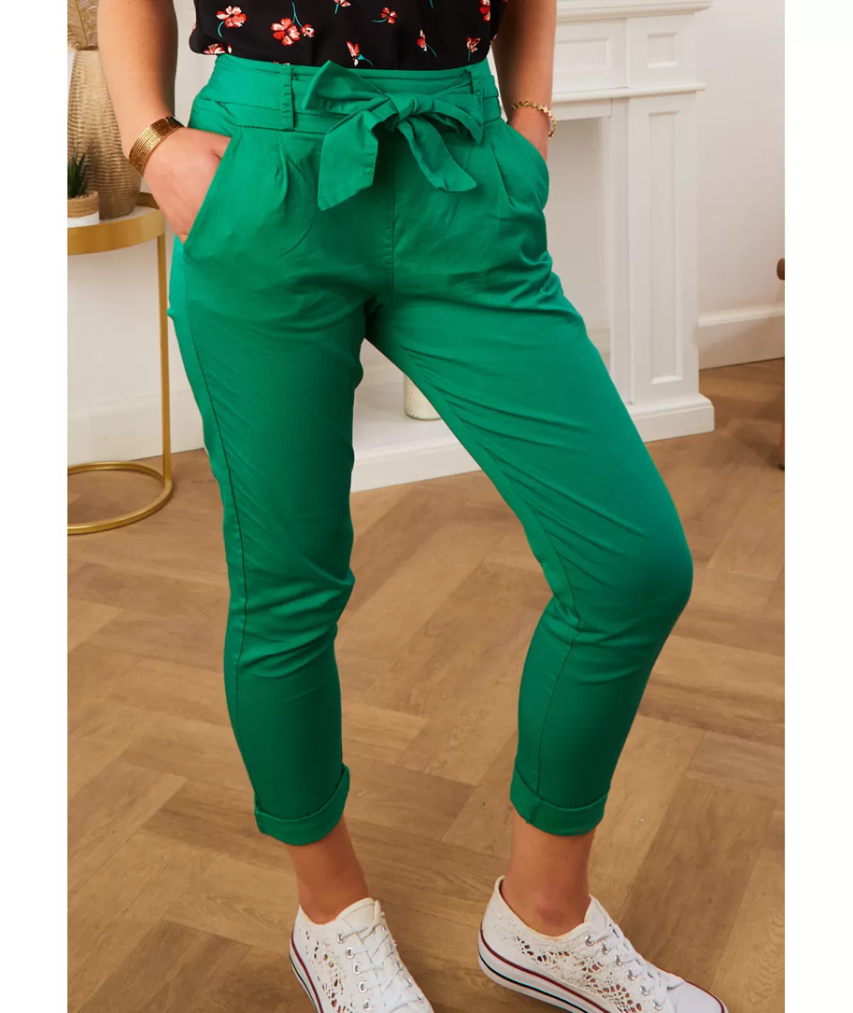 La boutique de Lilie Jeans / Pantalons>PANTALON 7/8 THAIS Vert