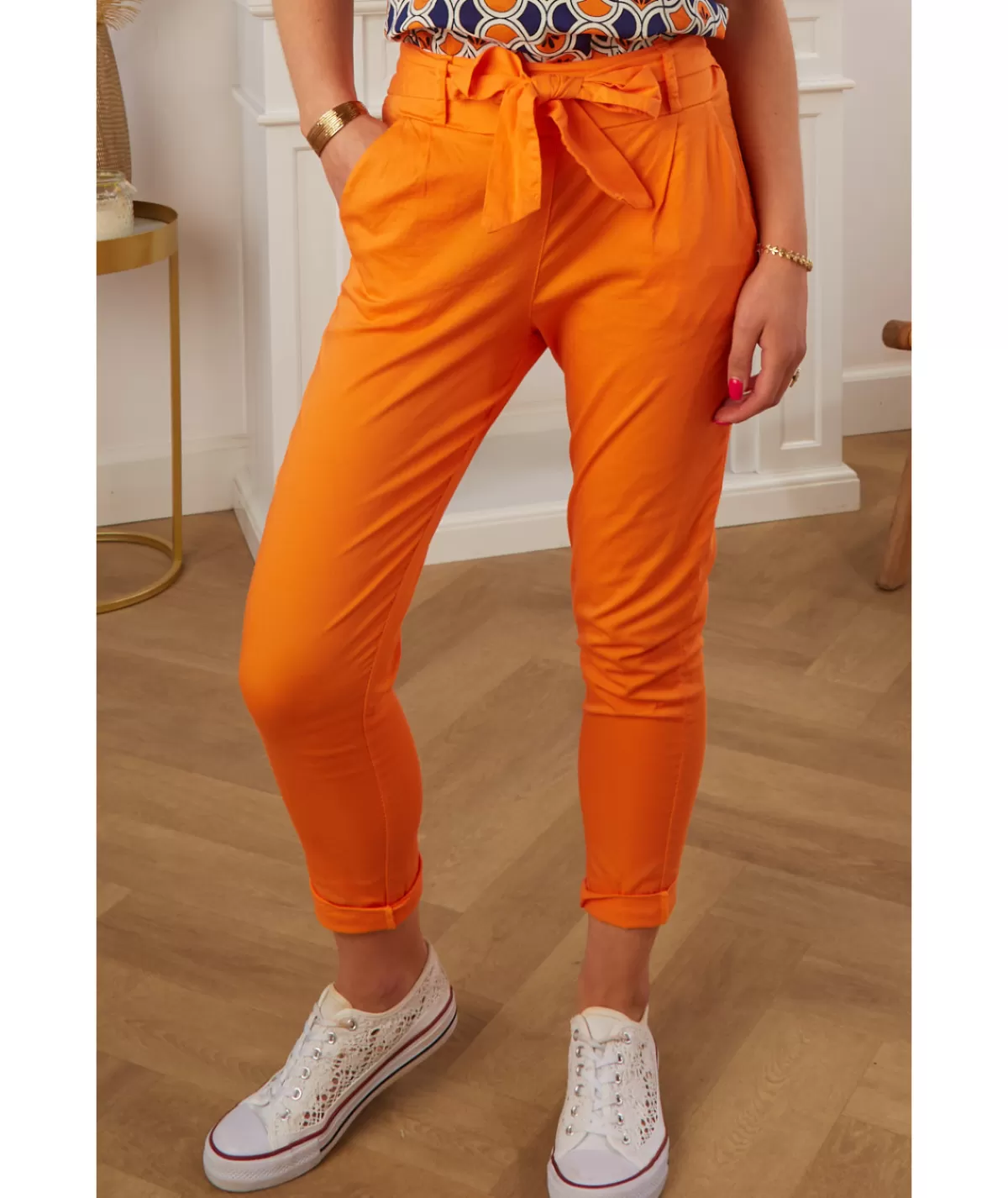 La boutique de Lilie Jeans / Pantalons>PANTALON 7/8 THAIS II Orange