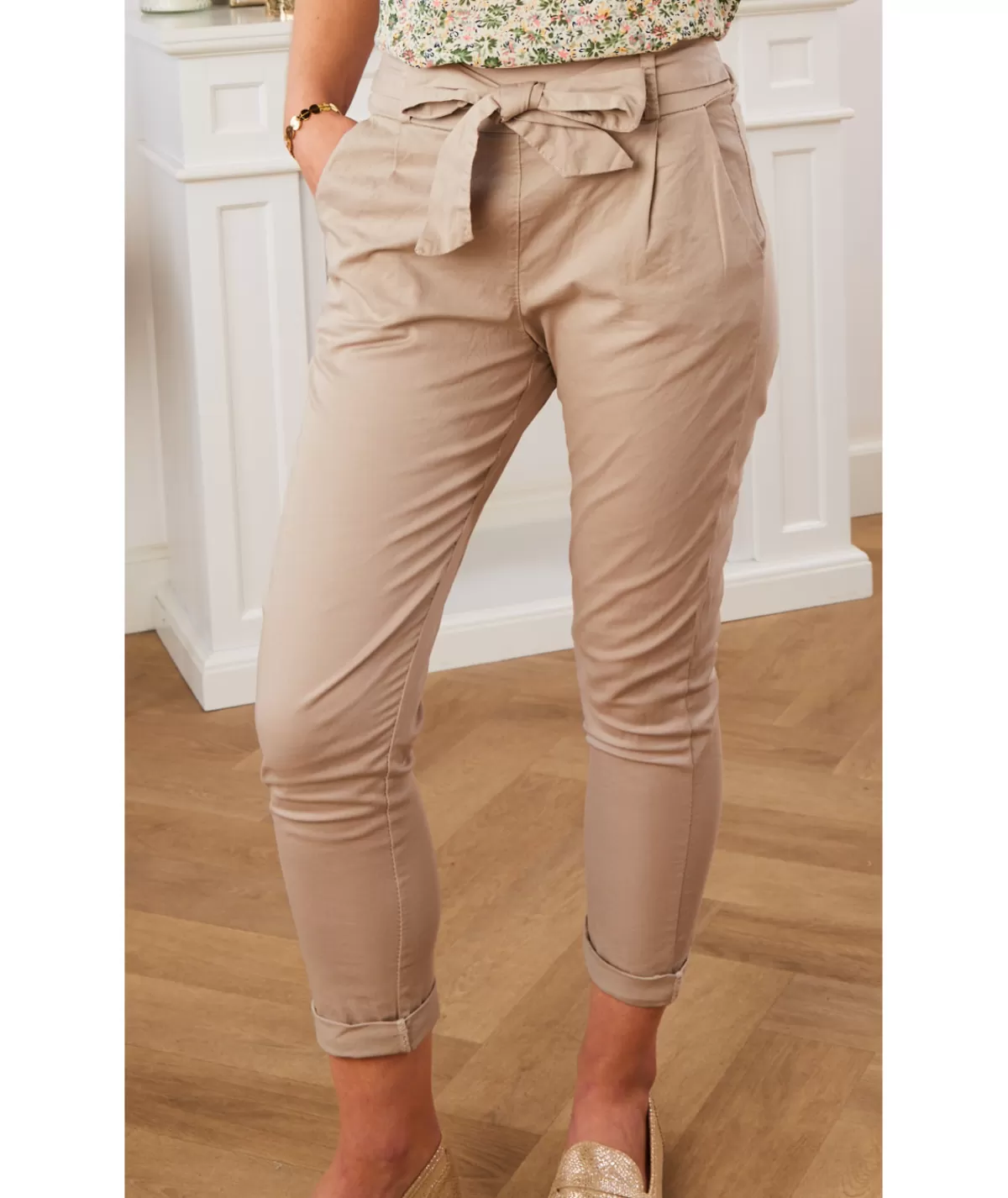 La boutique de Lilie Jeans / Pantalons>PANTALON 7/8 THAIS III Beige