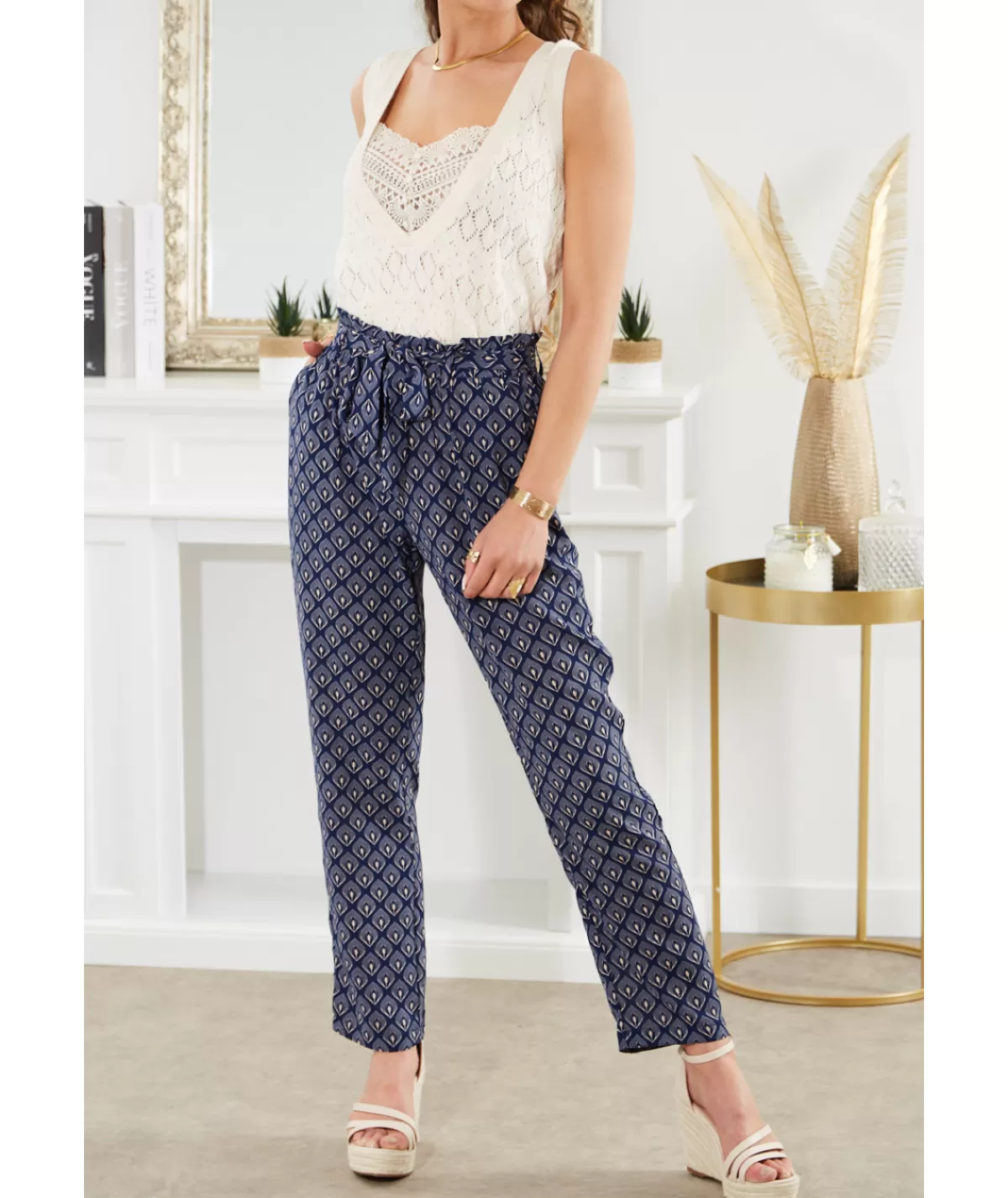 La boutique de Lilie Jeans / Pantalons>PANTALON ABIGAELLE Marine