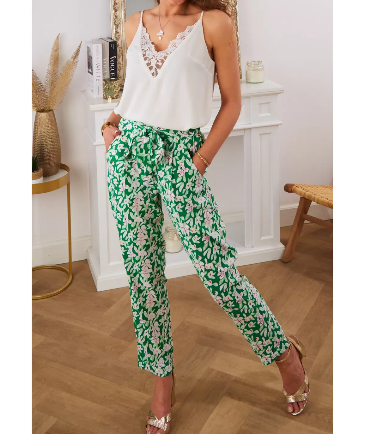La boutique de Lilie Jeans / Pantalons>PANTALON ALBA Vert