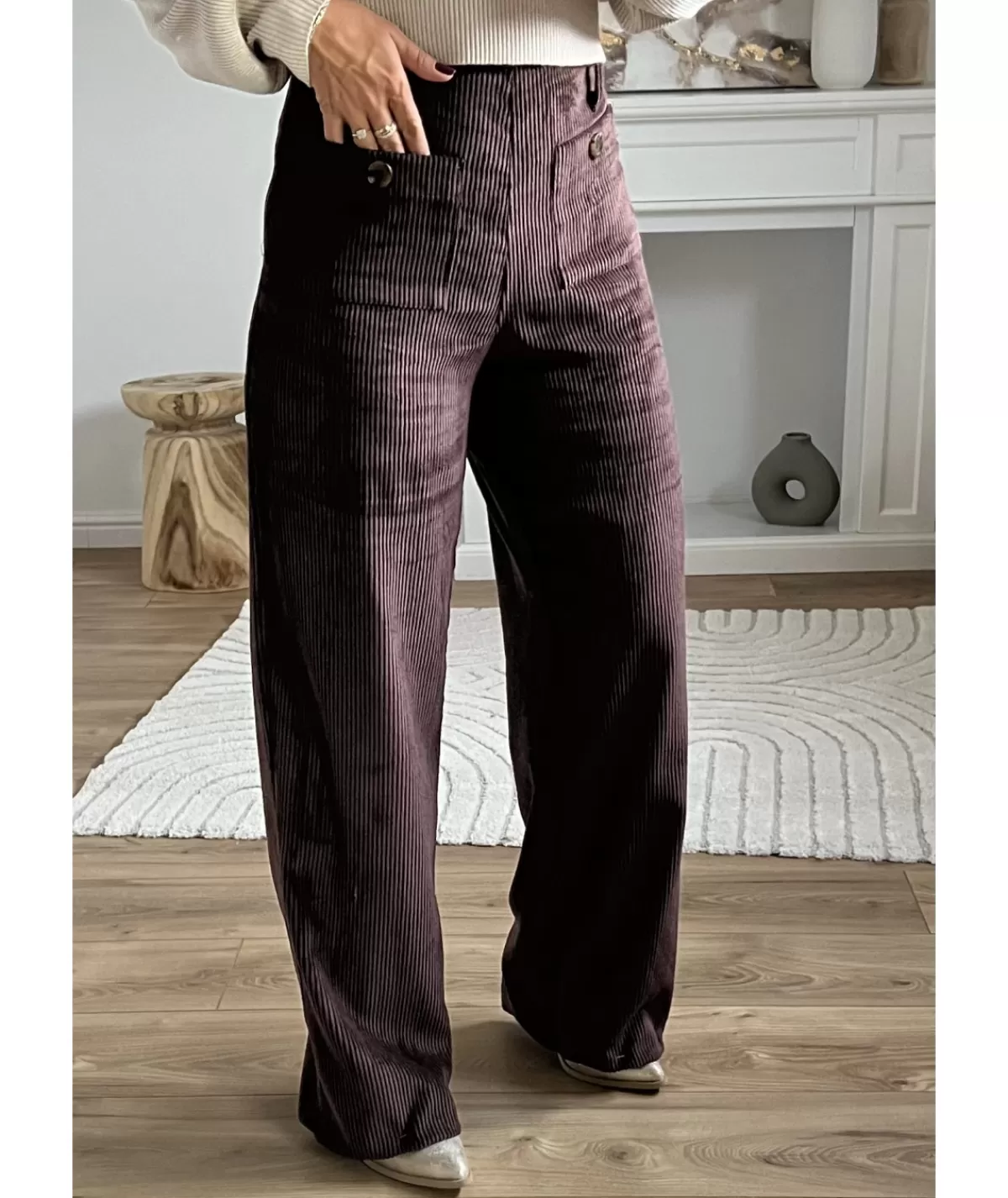 La boutique de Lilie Jeans / Pantalons>PANTALON ANNE CHARLOTTE Chocolat