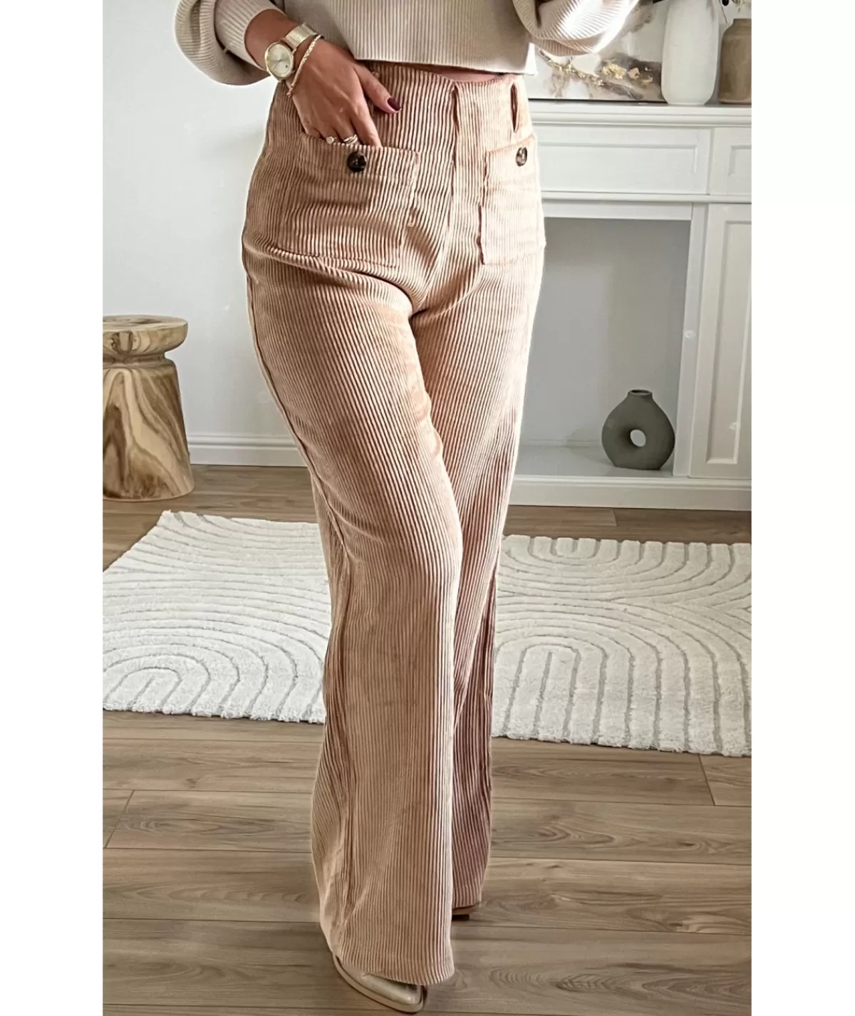 La boutique de Lilie Jeans / Pantalons>PANTALON ANNE CHARLOTTE Taupe