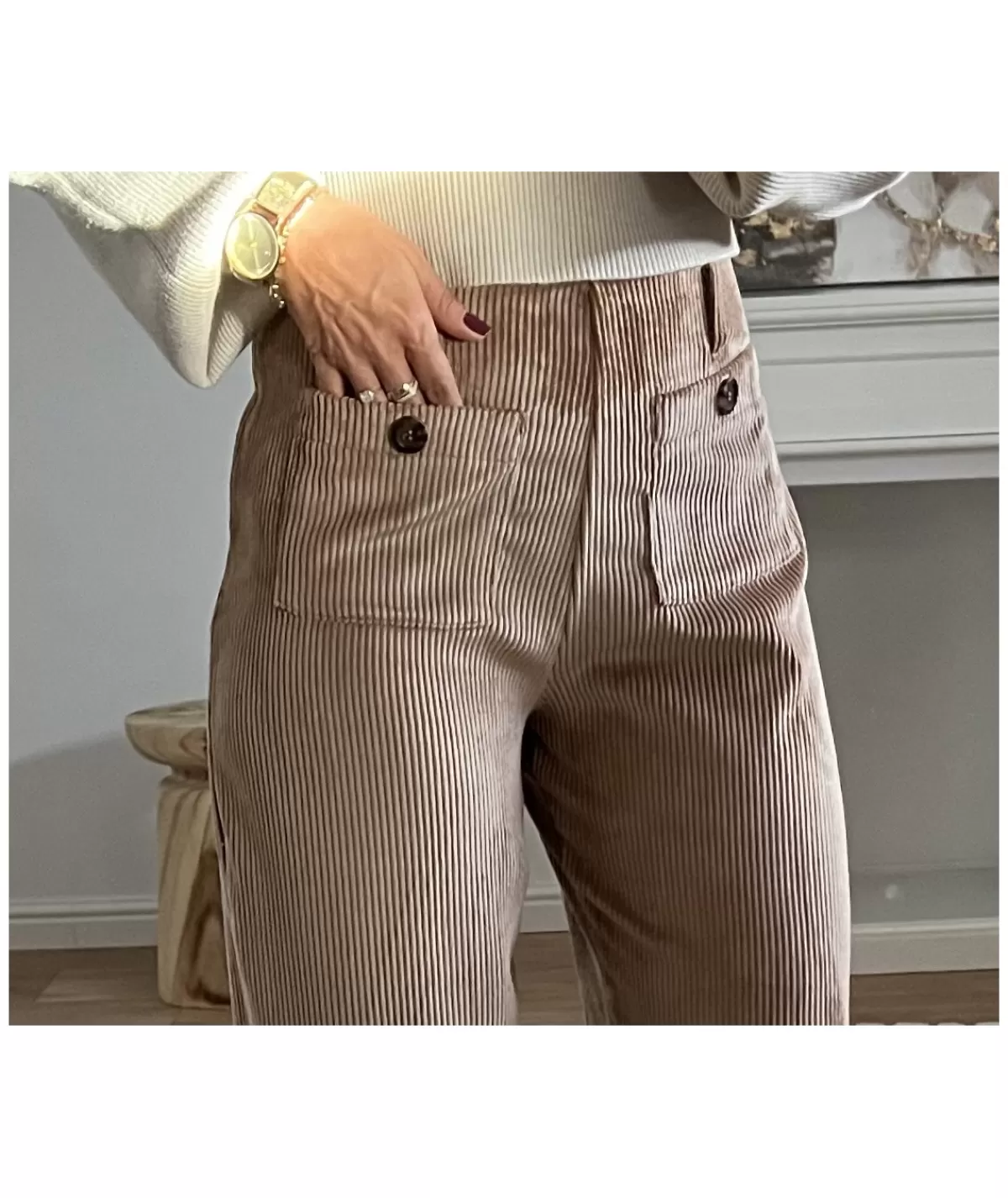 La boutique de Lilie Jeans / Pantalons>PANTALON ANNE CHARLOTTE Taupe