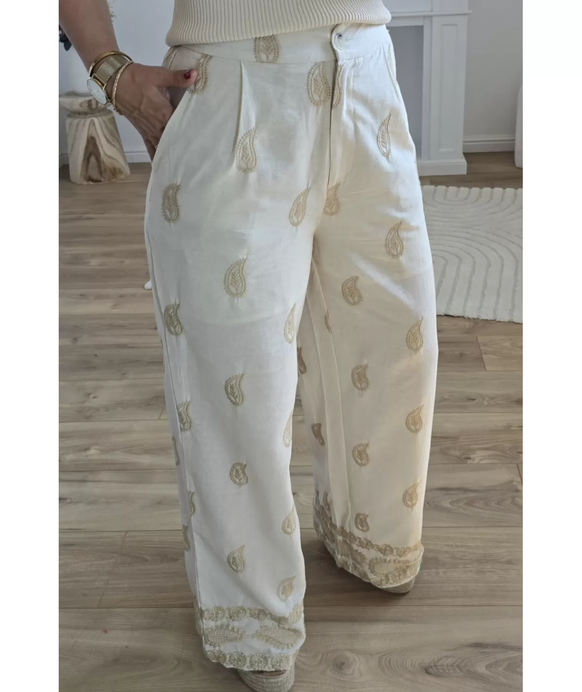 La boutique de Lilie Jeans / Pantalons>PANTALON ANTOINETTE Beige