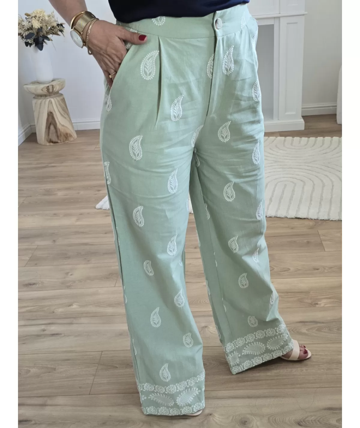 La boutique de Lilie Jeans / Pantalons>PANTALON ANTOINETTE Vertdeau