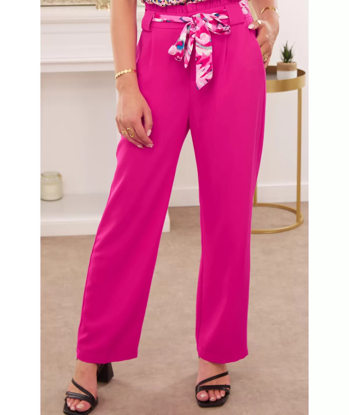 La boutique de Lilie Jeans / Pantalons>PANTALON ASTRIDE 7/8 Fushia