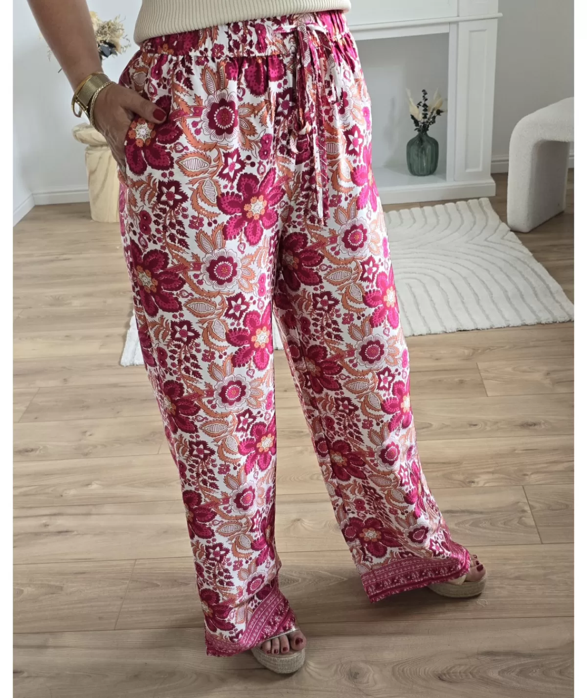 La boutique de Lilie Jeans / Pantalons>PANTALON AUGUSTA Rouge
