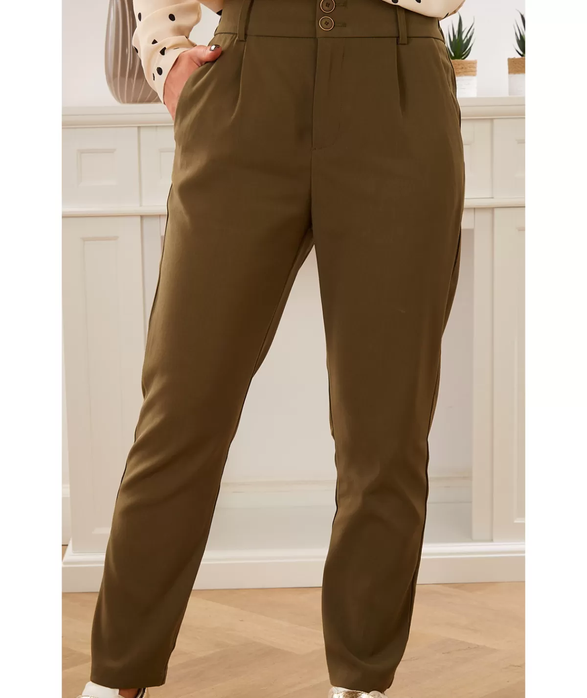 La boutique de Lilie Jeans / Pantalons>PANTALON CHARLOTTE Kaki
