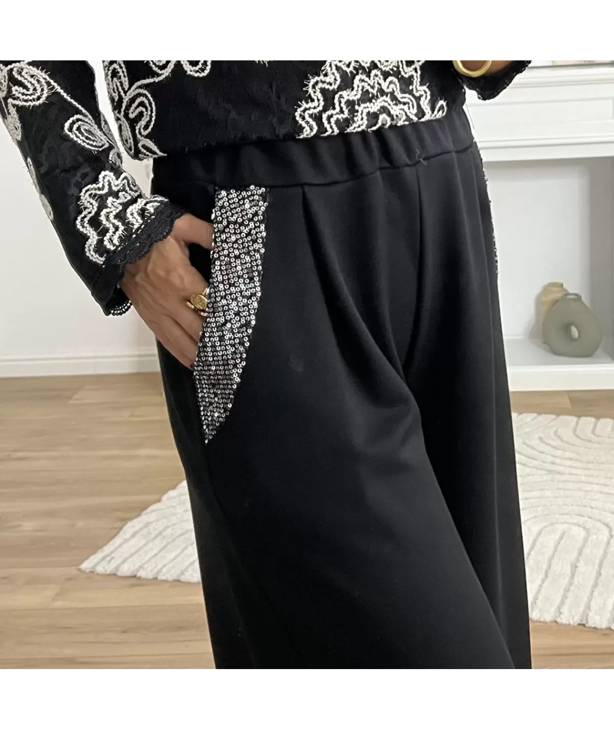 La boutique de Lilie Jeans / Pantalons>PANTALON JASMINE Noir