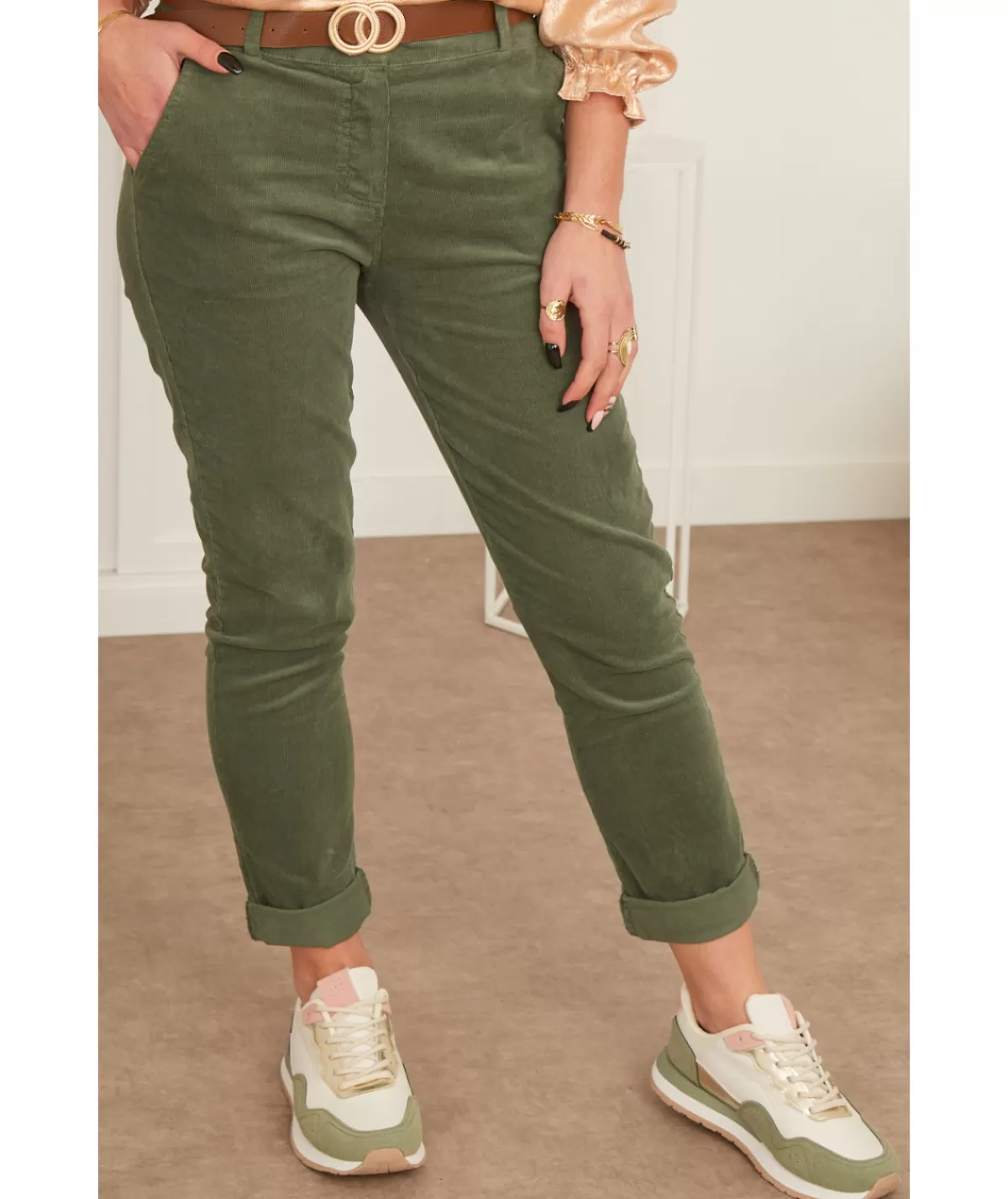 La boutique de Lilie Jeans / Pantalons>PANTALON JORDANA Kaki