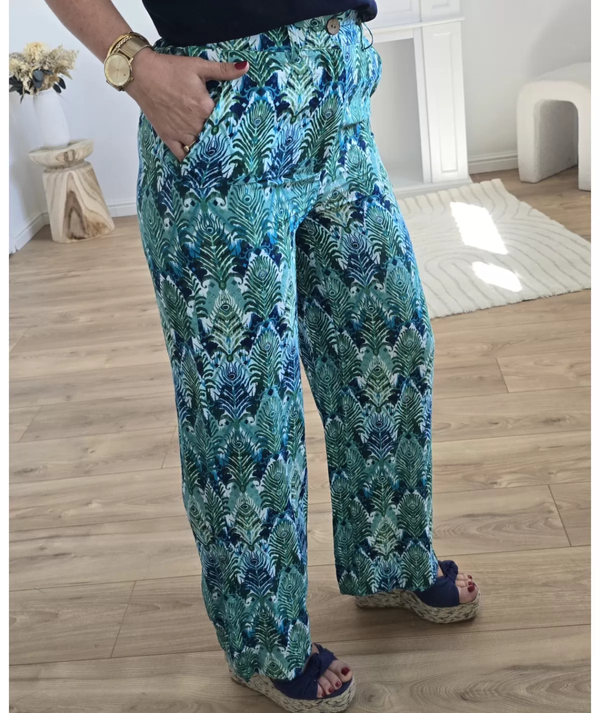 La boutique de Lilie Jeans / Pantalons>PANTALON LAURENCE Vert