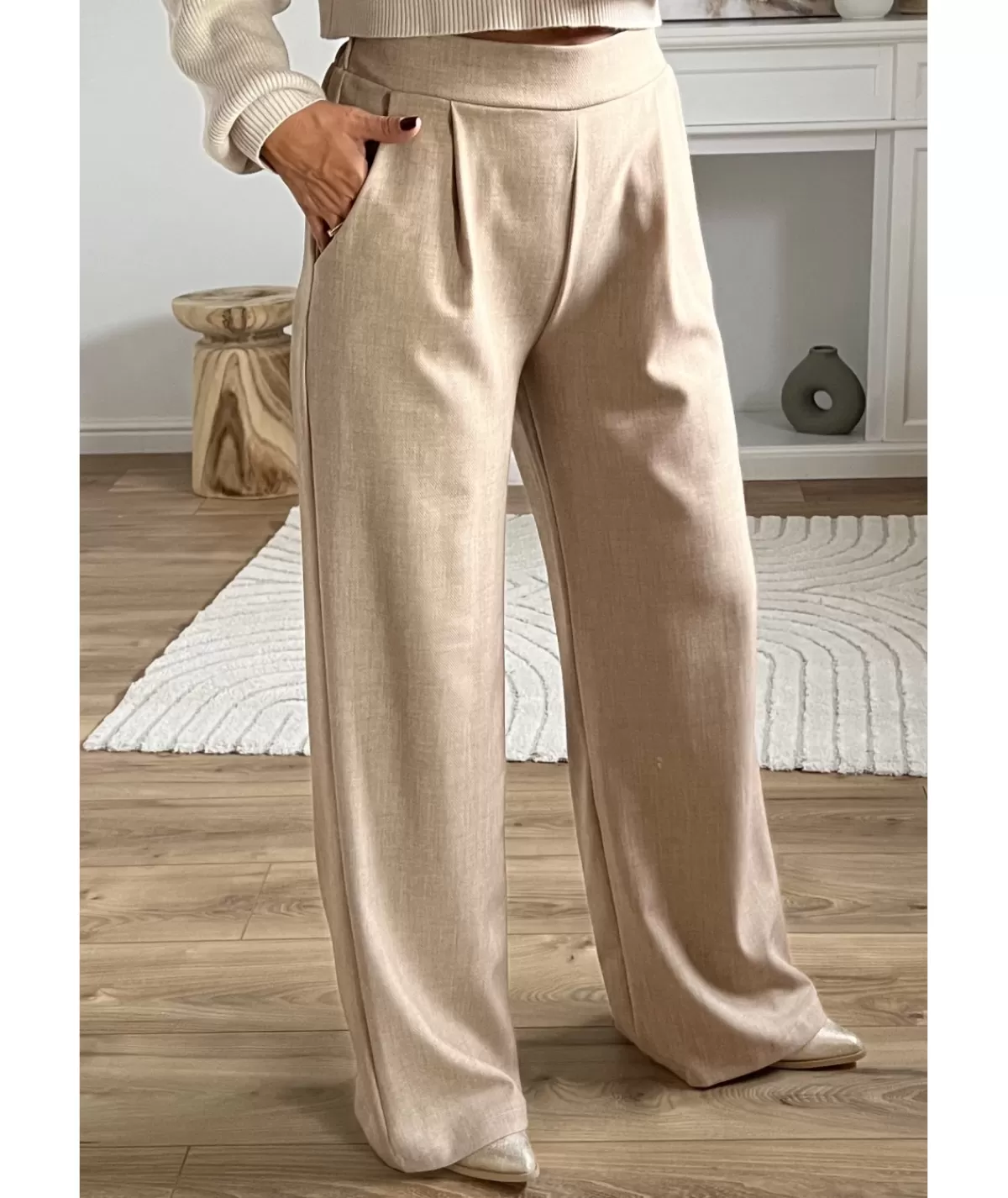 La boutique de Lilie Jeans / Pantalons>PANTALON LOUANA Beige