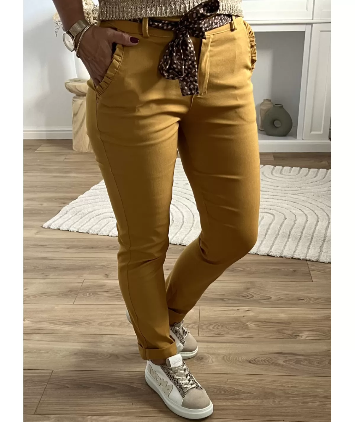 La boutique de Lilie Jeans / Pantalons>PANTALON LUCIEN Moutarde