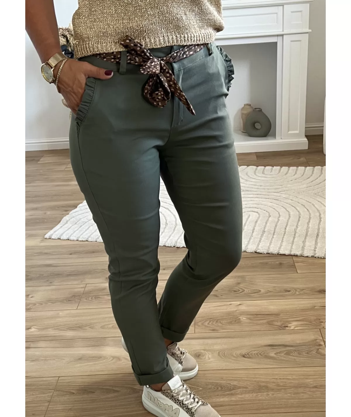 La boutique de Lilie Jeans / Pantalons>PANTALON LUCIEN Kaki