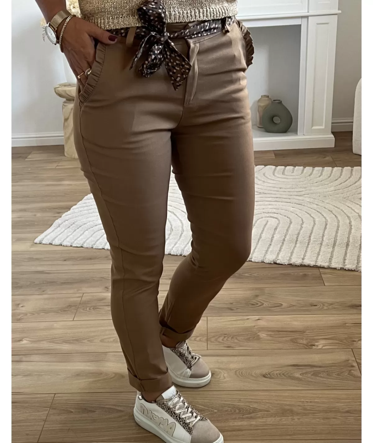 La boutique de Lilie Jeans / Pantalons>PANTALON LUCIEN Taupe