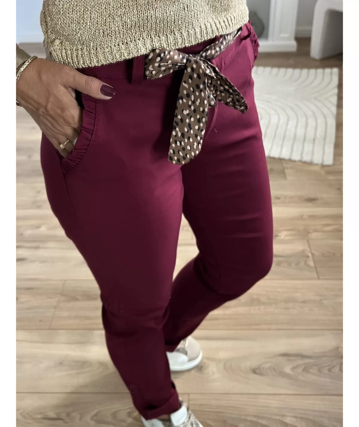 La boutique de Lilie Jeans / Pantalons>PANTALON LUCIEN Bordeaux