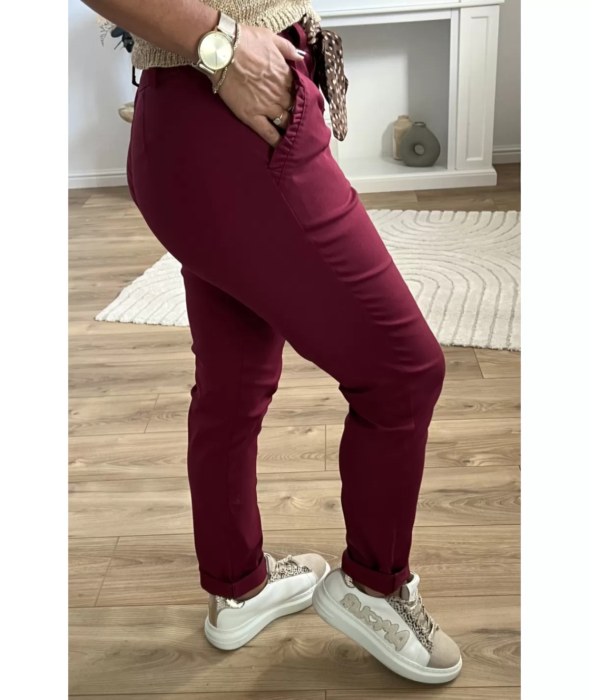 La boutique de Lilie Jeans / Pantalons>PANTALON LUCIEN Bordeaux