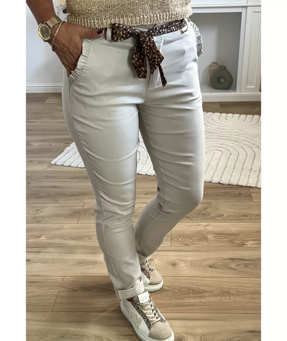 La boutique de Lilie Jeans / Pantalons>PANTALON LUCIEN Beige