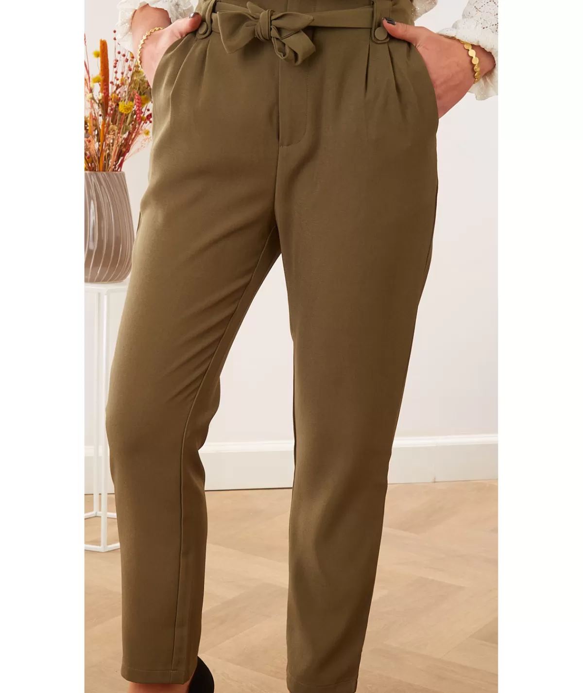 La boutique de Lilie Jeans / Pantalons>PANTALON PAOLINA Kaki